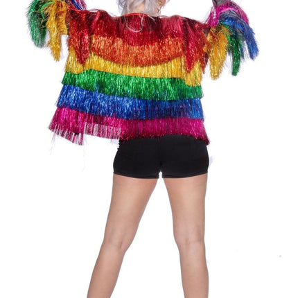 Festival Jas Regenboog Dames Tinsel van Wilbers & Wilbers koop je bij Partywinkel