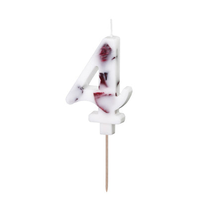 4 års kronblade til stearinlys 8 cm