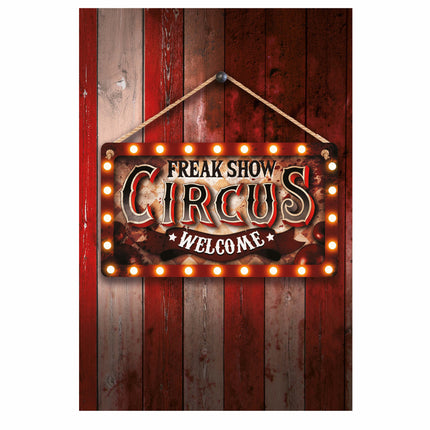 Halloween-dørskilt Freak Show 35 cm