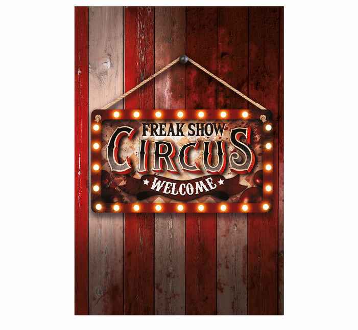 Halloween-dørskilt Freak Show 35 cm