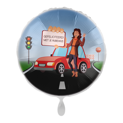 Kørekort Helium Balloon Ladies Round Empty 43cm