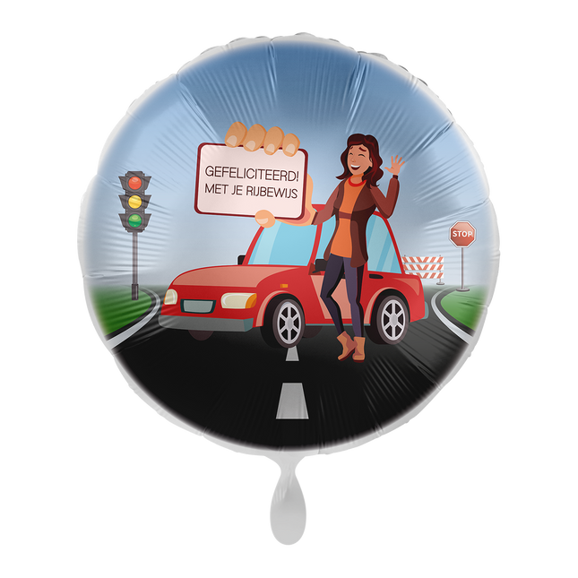 Kørekort Helium Balloon Ladies Round Empty 43cm