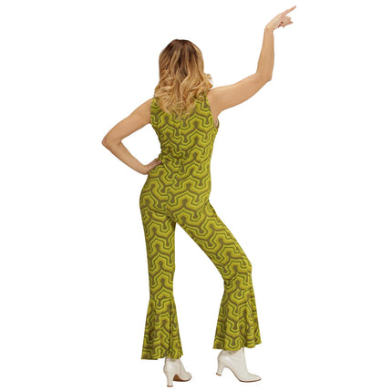 Disco 70S Jumpsuit Grøn Dame