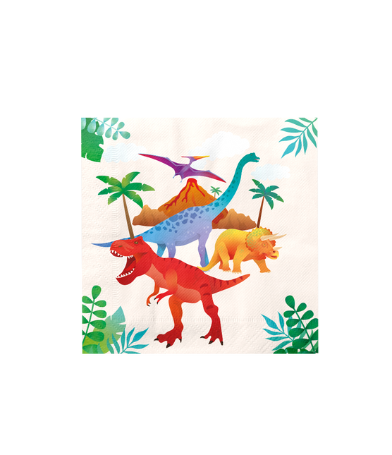 Dino-servietter 16 cm 16 stk