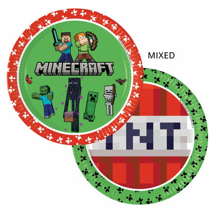 Minecraft-tallerkener 23 cm 8 stk