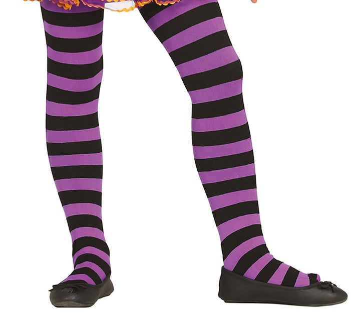 Lilla legging stribet barn