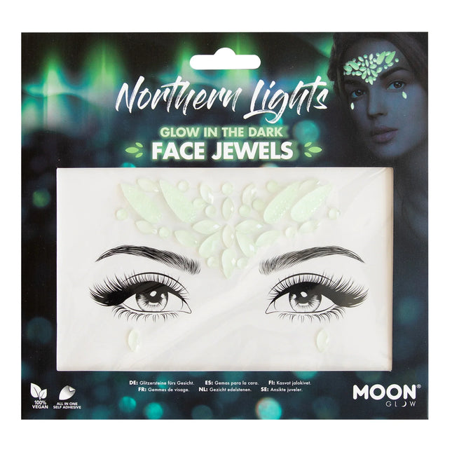 Moon Glow Glow Glow in the Dark Face Jewels Nordlys