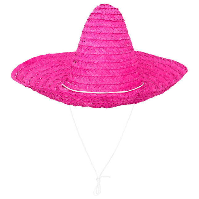 Lyserød sombrero 49 cm