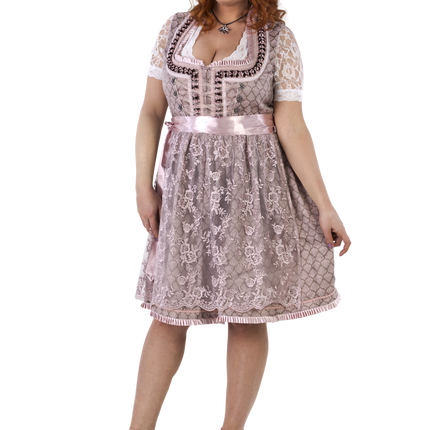Pink Dirndl-kjole Oktoberfest Kvinder 2 Dele