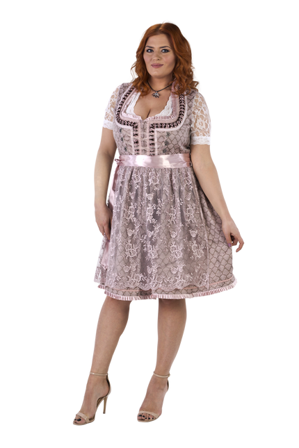 Pink Dirndl-kjole Oktoberfest Kvinder 2 Dele