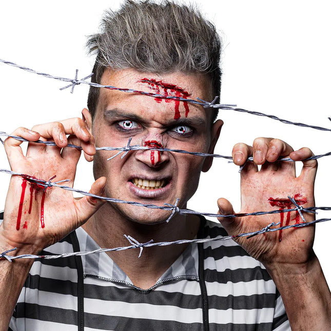 Hvide farvede linser Pigtråd