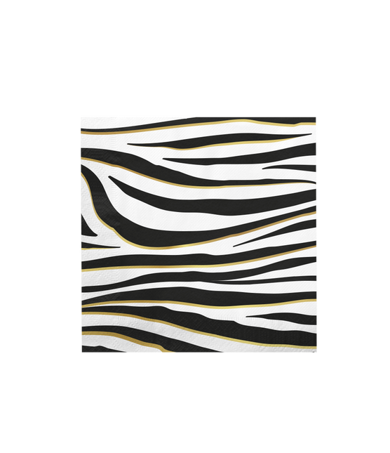 Zebra-servietter 16 cm 16 stk