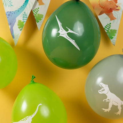 Dino-balloner 30 cm 8 stk