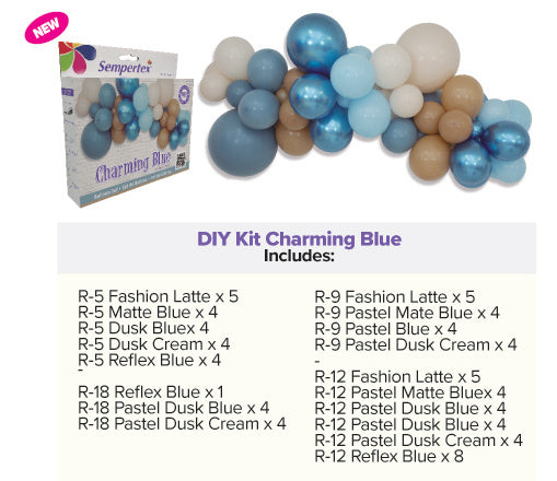 Ballonnen DIY Balloon Kit Charming Blue