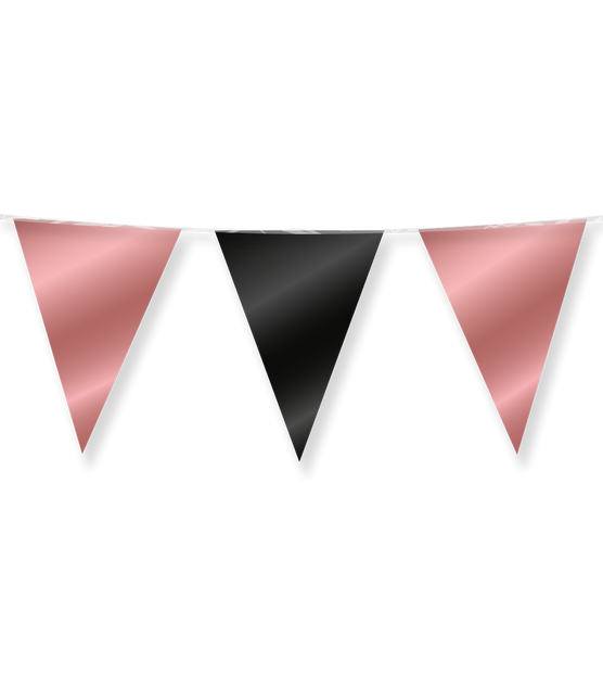 Rose Gold Black Garland Metallic 10m