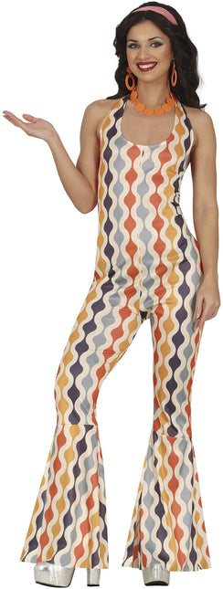 Disco 70S Jumpsuit Farvet til damer