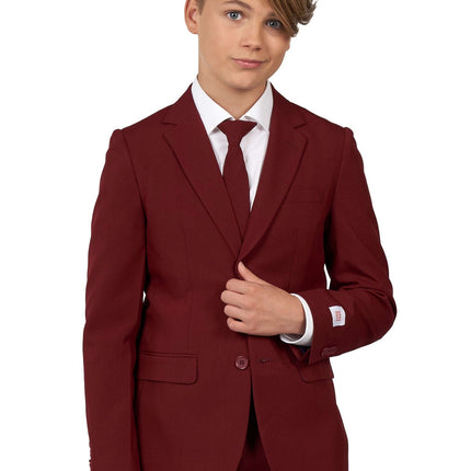 Bordeauxrødt jakkesæt, dreng, teenager <tc>OppoSuits</tc>