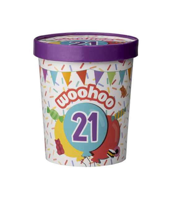 Farvet slikbakke 21 år 12 cm