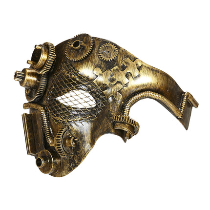 Steampunk-maske i kobber