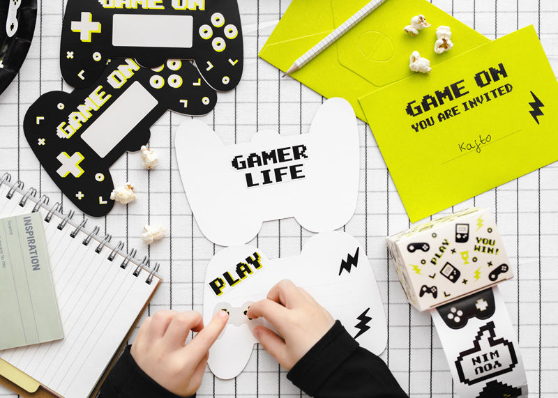 Gaming Party Uitnodigingen 16cm 6st