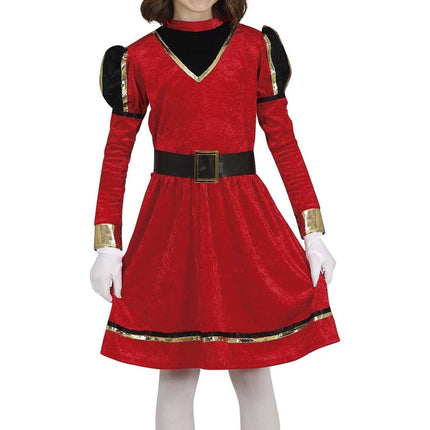 Pietenpak kjole barn rød/guld