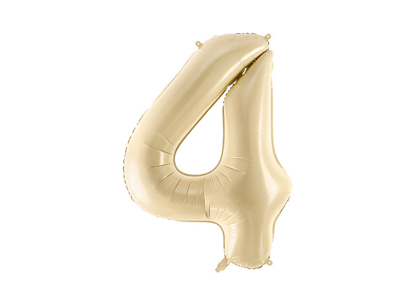 4 års figurballon beige tom 72 cm