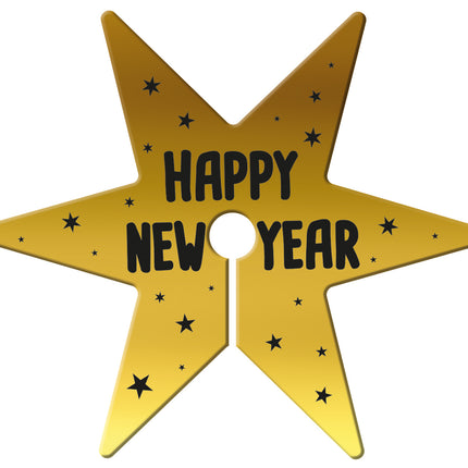 Glasmarkører Happy New Year 12 stk