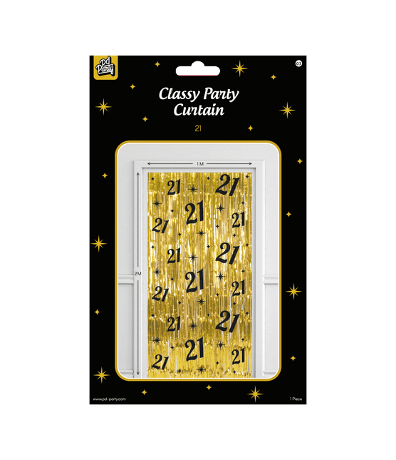 21 år Dørforhæng Guld Sort