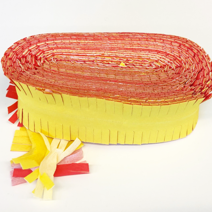 Guirlande Crepe Rød Hvid Gul Brandhæmmende 24m