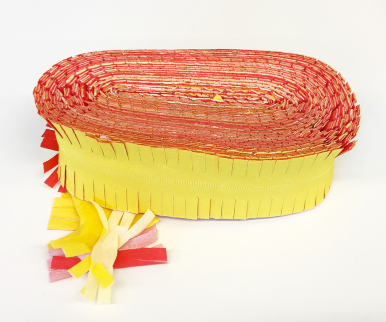 Guirlande Crepe Rød Hvid Gul Brandhæmmende 24m