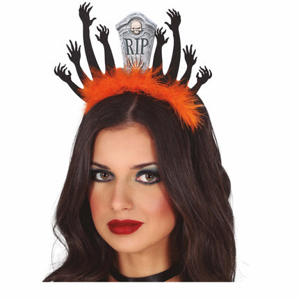 Halloween-hårbånd Gravsten og zombier