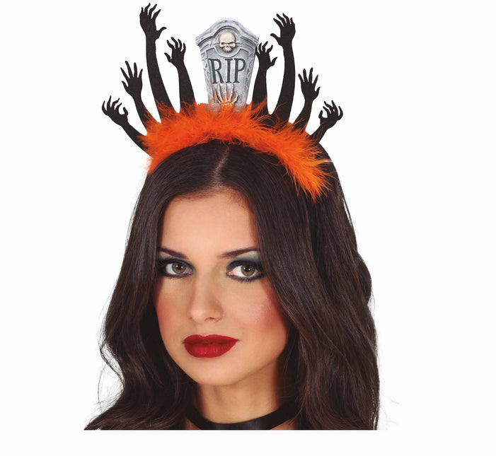 Halloween-hårbånd Gravsten og zombier