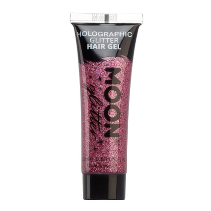 Moon Glitter Holographic Glitter Hair Gel Rose Gold 20 ml