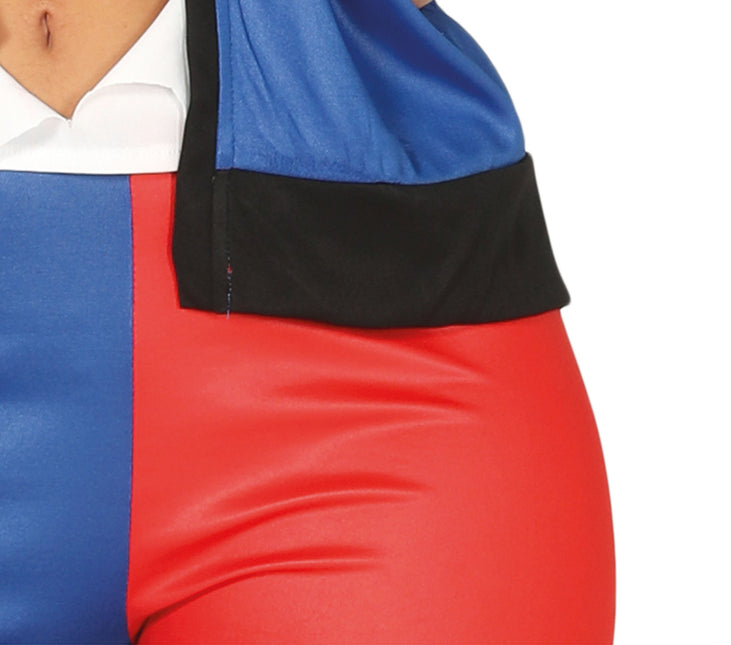 Harley Quinn Kostume Rød Blå Dame