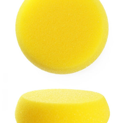 PXP Face Paint Sponge Per 2 Pieces Yellow Rounded Dia, 7.5 cm