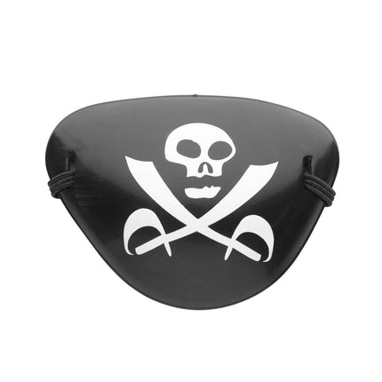 Sort og hvid pirat-øjenklap