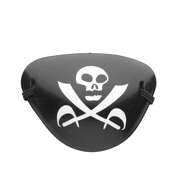 Sort og hvid pirat-øjenklap