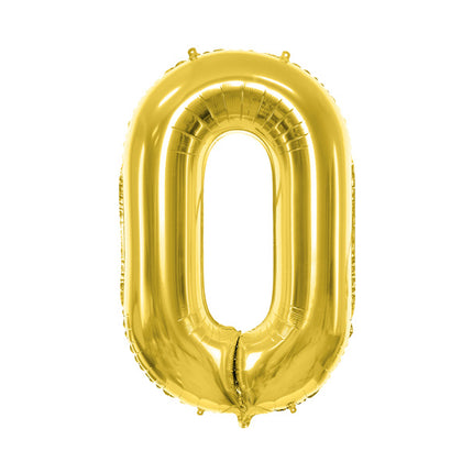 0 års figurballon guld tom 72 cm