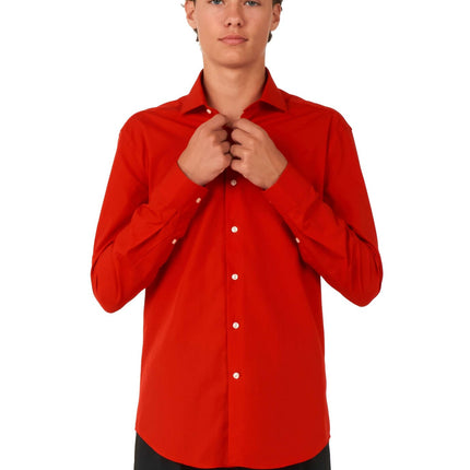 Rød skjorte, dreng, teenager <tc>OppoSuits</tc>