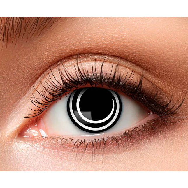 Sort farve linser Hvid spiral 3Mnd