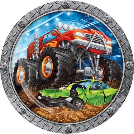 Monster Truck-tallerkener 23 cm 8 stk