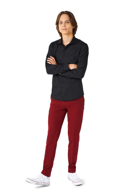 Sort skjorte dreng teenager <tc>OppoSuits</tc>