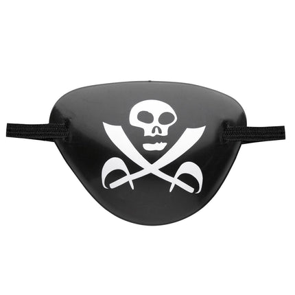 Sort og hvid pirat-øjenklap