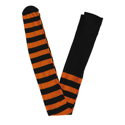 Orange legging med striber