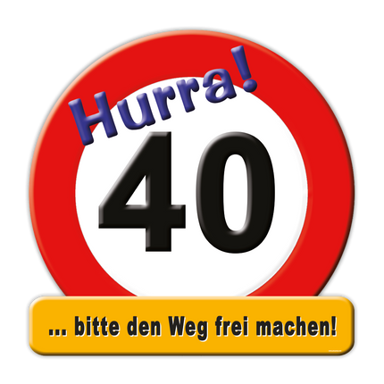 Dørskilt 40 Jahre 50cm