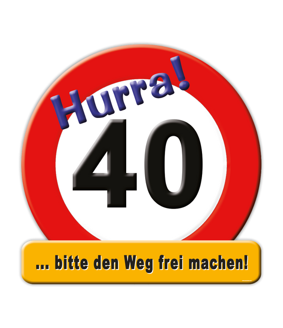 Dørskilt 40 Jahre 50cm