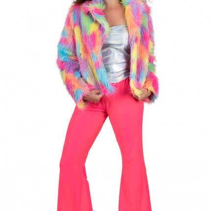 Flared Trousers Neon Pink