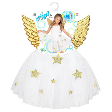 Engel kostume sæt pige 2 dele