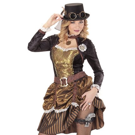 Pirat strømpebånd sort grå damer