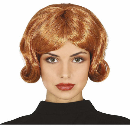 Brun paryk kort hår
